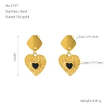 Druppelende olie hart oorbellen voor dames, stijlvolle hanger die een unieke en romantische touch aan je look geeft, perfect voor dagelijks gebruik. — foto 2