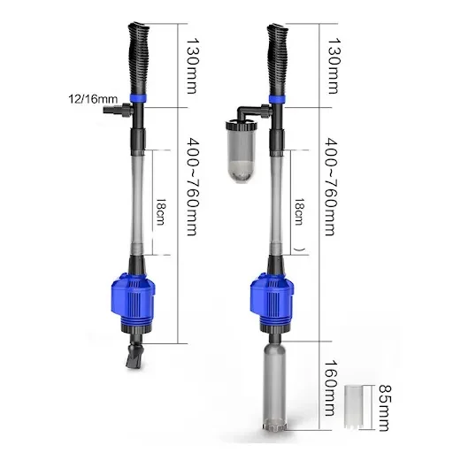 3 In 1 Fish Tank Aquarium Suction Sand Washer Electric Syphon Operated Cleaner Vacuum Gravel Siphon Filter Water Changer — photo 3