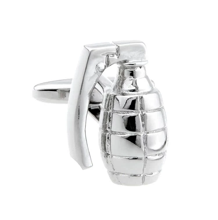 Title 3, Military Series Silver Grenade Cufflinks for a ...