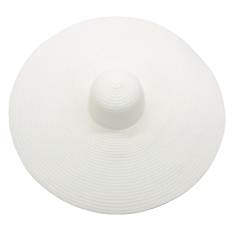 Title 2, European and American Big Brim Flat Top Straw H...