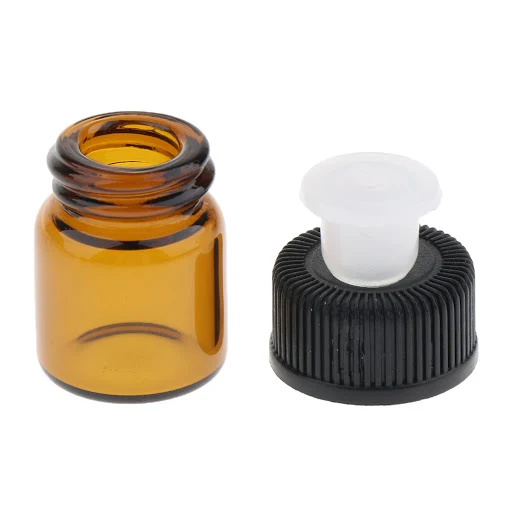 Title 3, Simple Brown Small Screw Mouth Glass Bottle for...