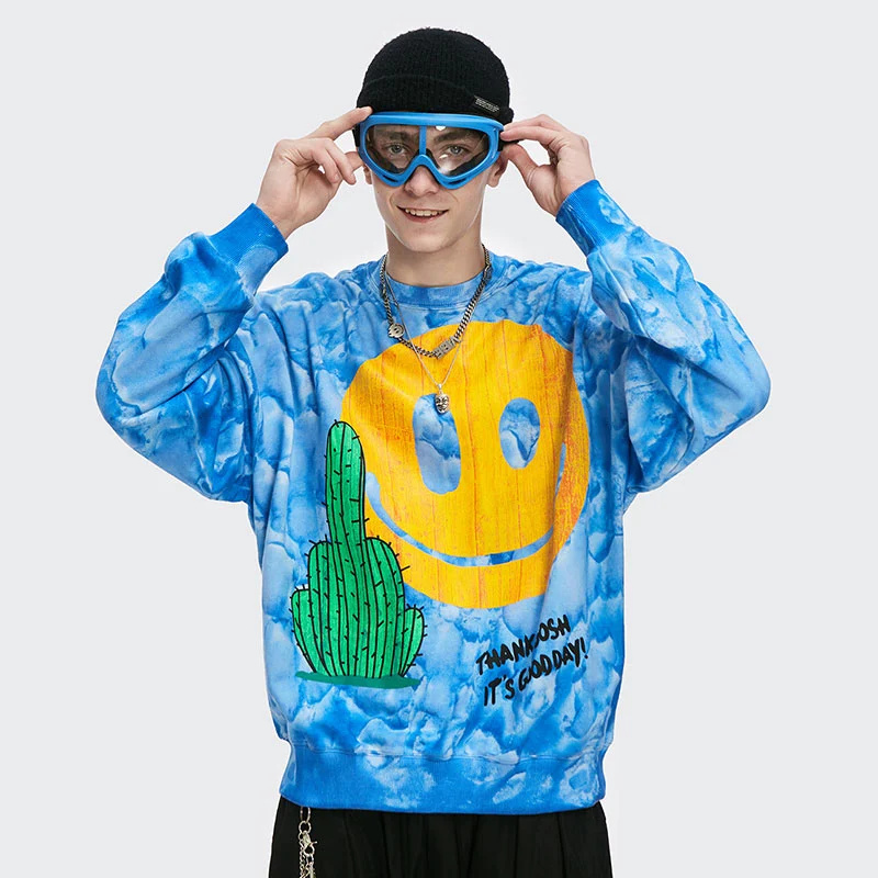 Tie-Dye Sweatshirt Hipster Couple Street Top Men, a stylish and comfortable choice for casual wear, offering a unique de — photo 1