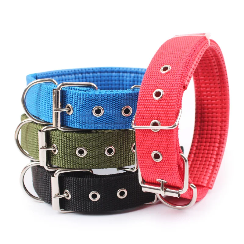 Title 5, Solid Dog Collars Nylon Dog Collar For Small M...