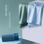 Cuecas boxer masculinas Ice Silk Mesh, transparentes e respiráveis, para conforto fresco e ventilação total, ideais para uso diário. — foto 7