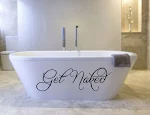 English Get Naked Proverbs Bathroom Carved Wall Sticker, add a touch of humor and style to your bathroom decor with this — photo 4
