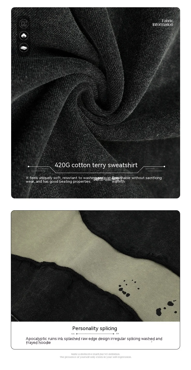 Suéter Americano com Costura Vintage Craft Splash-ink — foto 11