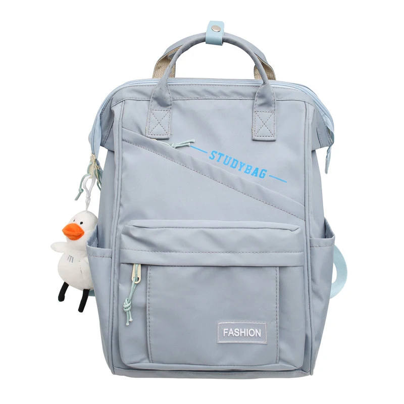 Title 11, Mochila Escolar de Cor Sólida com Grande Capaci...