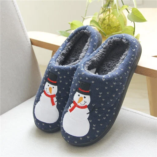 Title 3, New Winter Christmas Snowman Couple Cotton Slip...