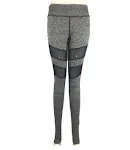 Leggings esportivas com costuras e duas seções com mesh. Conforto e respirabilidade para treinos. Ideal para diversas atividades físicas. — foto 2