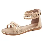 Zapatos Romanos Retro Planos de Talla Grande con Trenzado de Remaches para Mujer. Comodidad y estilo vintage en cada paso. — foto 16