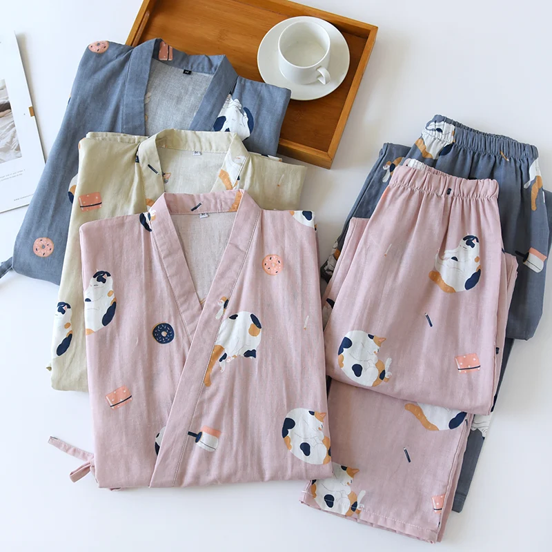 Title 14, Cardigan Cotton Loungewear Comfortable Suit Paj...
