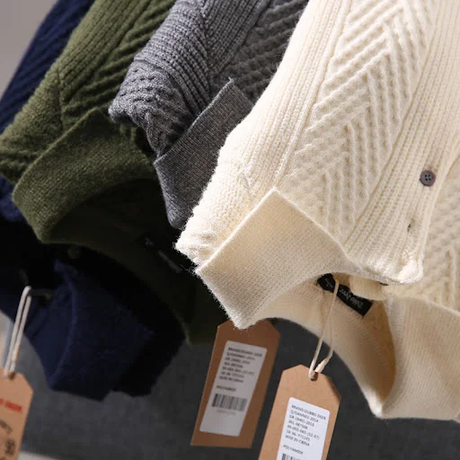Title 12, Suéter Pullover com gola polo outono inverno, p...