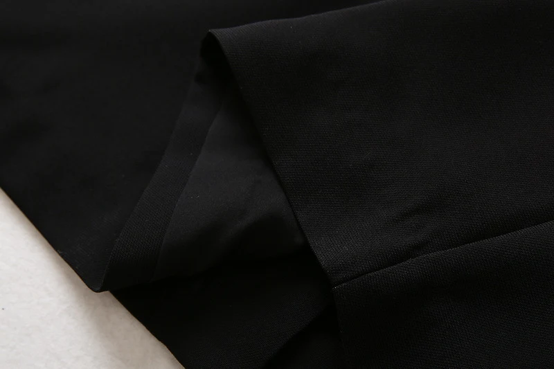 Title 6, Stand Collar Embroidery Short Sleeve Dress Women