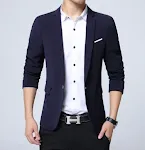 Blazer Coreano Masculino Novo Casual Slim Fit Terno de Escritório — foto 2