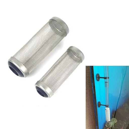 Aquarium Accessories Stainless Steel filter Intake Protection Sleeve Fish tank Pump Filter Barrel Filter Suction Sleeve — photo 2