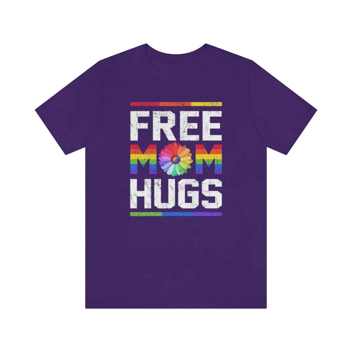 Women's Rainbow Love-letter Printed Short-sleeved T-shirt — photo 1