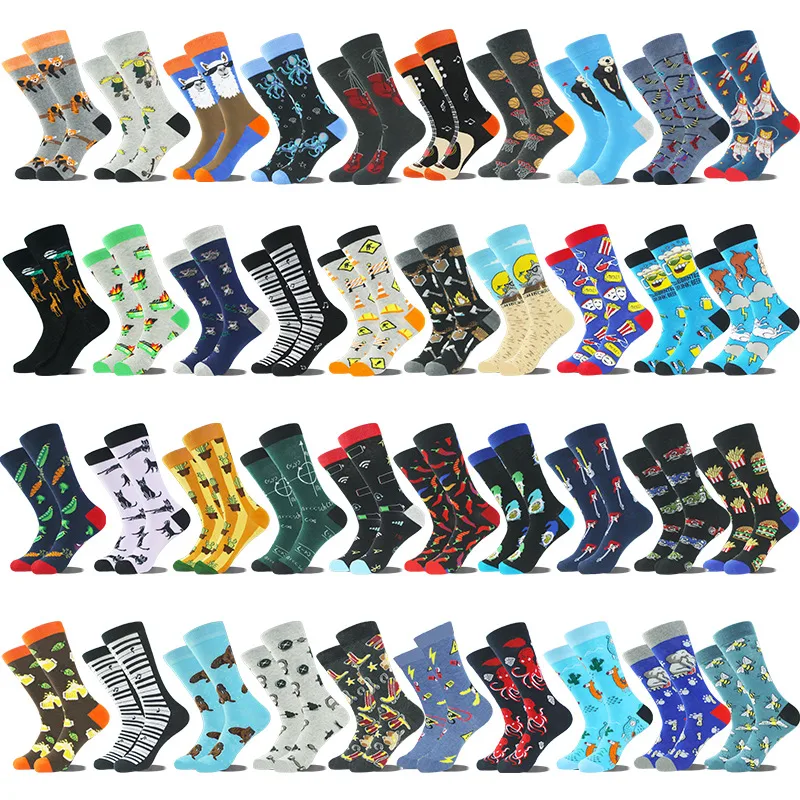 Trendy cross-border cotton socks with animal designs in a mid-tube style for everyday use. Perfect for comfort and addin — photo 30