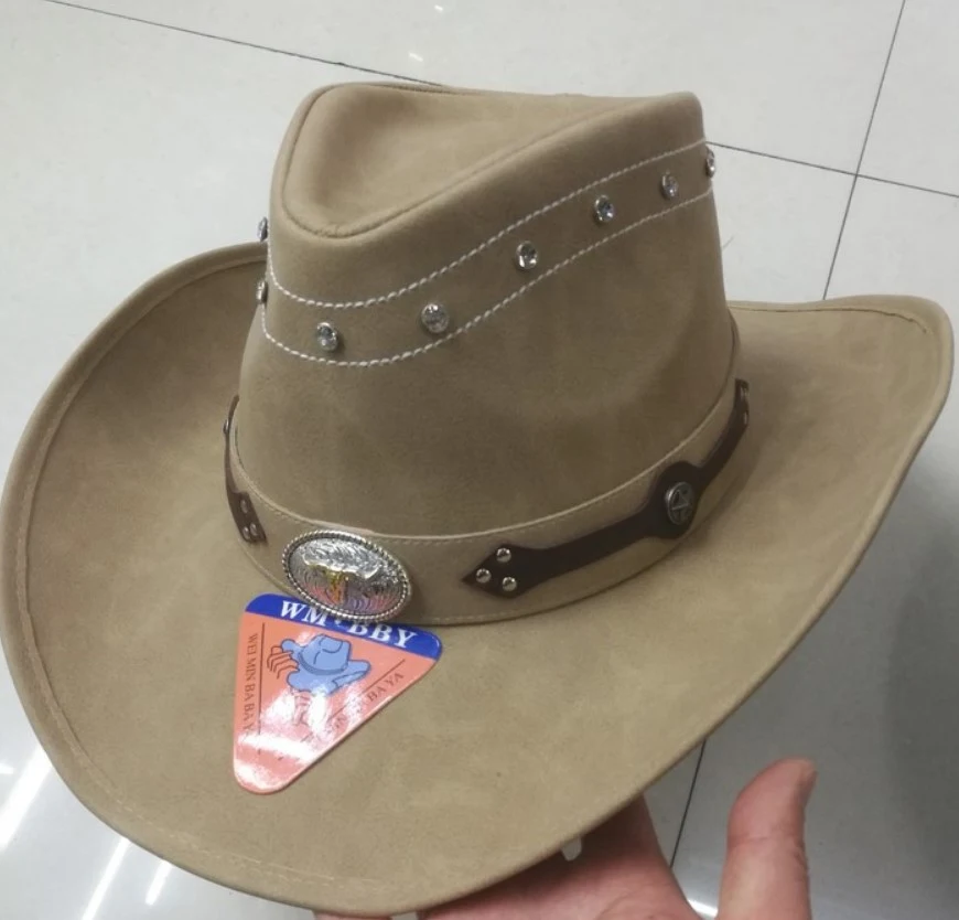 Chapéu de Cowboy Ocidental Masculino Primavera Verão Verde Aba Grande, Estilo Fashion para Proteger do Sol — foto 7