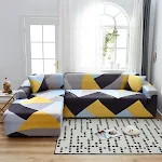 Capa de sofá geométrica extensível, tecido tudo incluído para sala. Combinação lazy, proteção completa e renovação para sua sala de estar. — foto 23