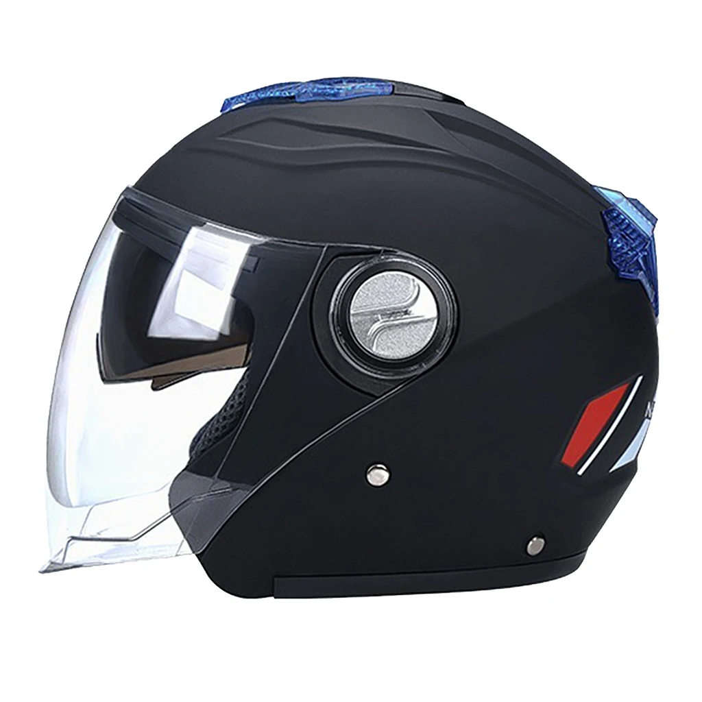 Elektrischer Fahrradhelm mit zwei Spiegeln Herren Damen Warm und Kalt Winterfahren Mütze Batterieauto Vier Jahreszeiten Halbschalenhelm — foto 5