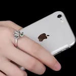 Anel de prata esterlina com mosaico esmaltado Lotus, abertura, design elegante e atemporal, perfeito para realçar seu estilo. — foto 4