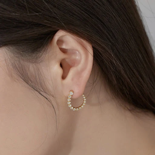 Title 5, Orecchini alla moda in argento S925 con zirconi...