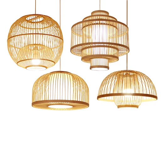 Title 3, Chinese Style Bamboo Chandelier Creative Round ...