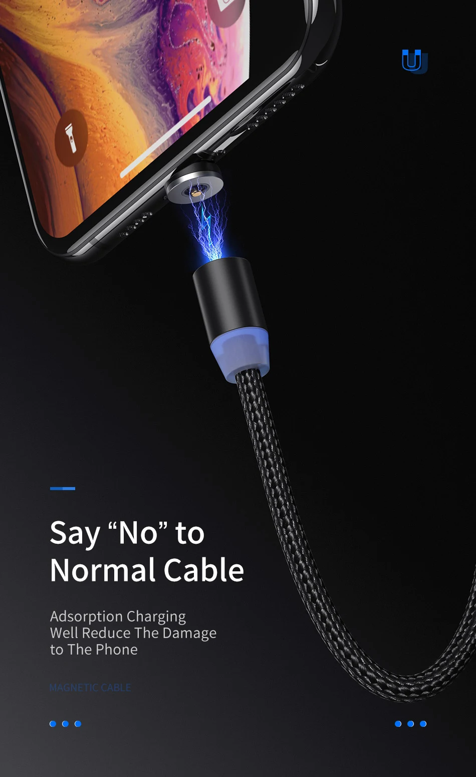 Title 5, Cabo USB Magnético Carregamento Rápido Conecte ...