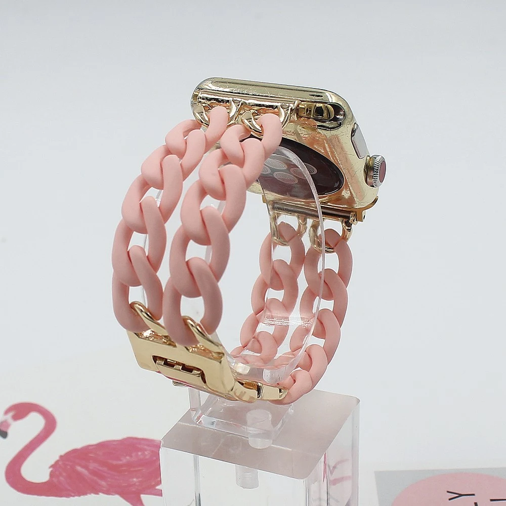 Title 4, Pulseira de metal com resina para Apple Watch, ...