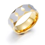 Anel unissex moderno de aço tungstênio. Resistente a riscos, durável e elegante, perfeito para o uso diário e ocasiões especiais. — foto 7