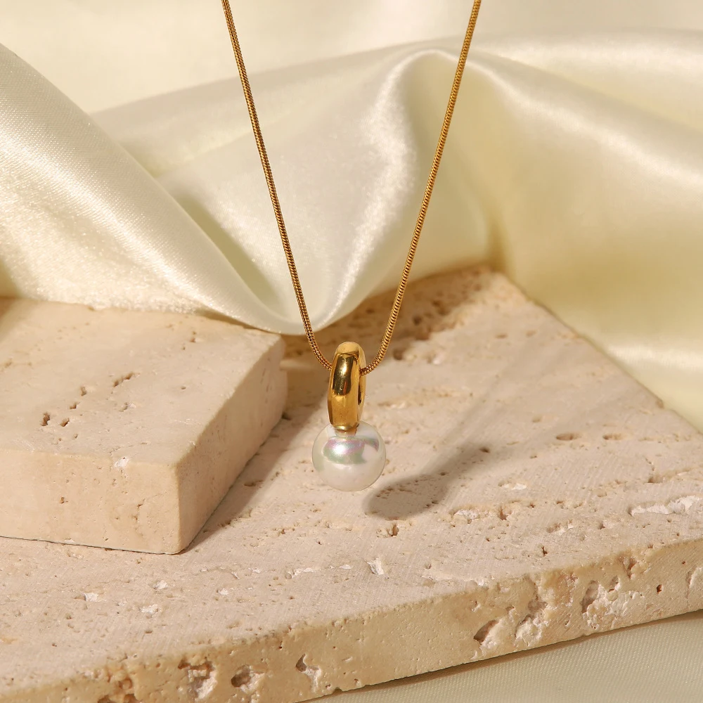 Colar Feminino Estilo Vintage Francês Pingente Aço Inoxidável Acessório de Pescoço Design Clássico Jóia Elegante Presente Sofisticado — foto 12