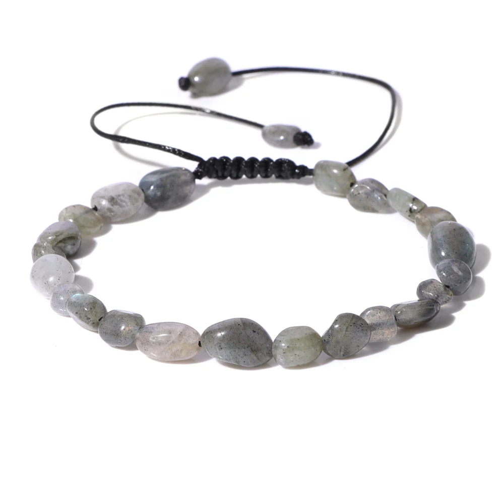 Pulseira Tecida com Contas Irregulares de Pedra Natural para Viagens, Design Único e Durável, Estilo Exclusivo — foto 11