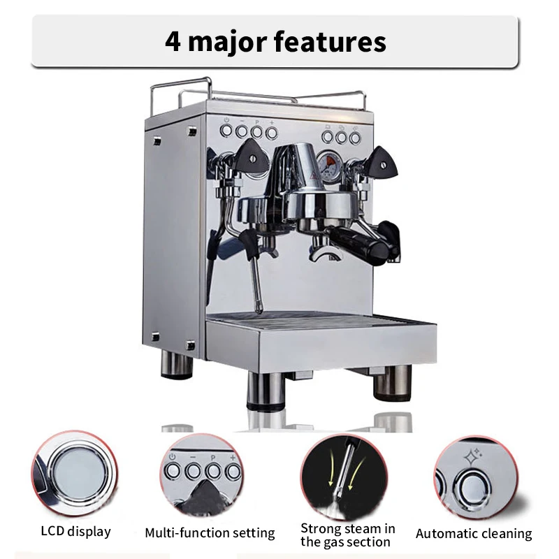 Title 2, Full semi-automatic espresso machine for home a...