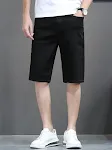 Summer 5-point Jeans Men's Elastic Waist Stretch Pants Casual wear, comfortable and stylish five-point trousers perfect — photo 5