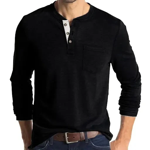 Title 6, Mens Long Sleeve Round Neck T-shirt – Comforta...