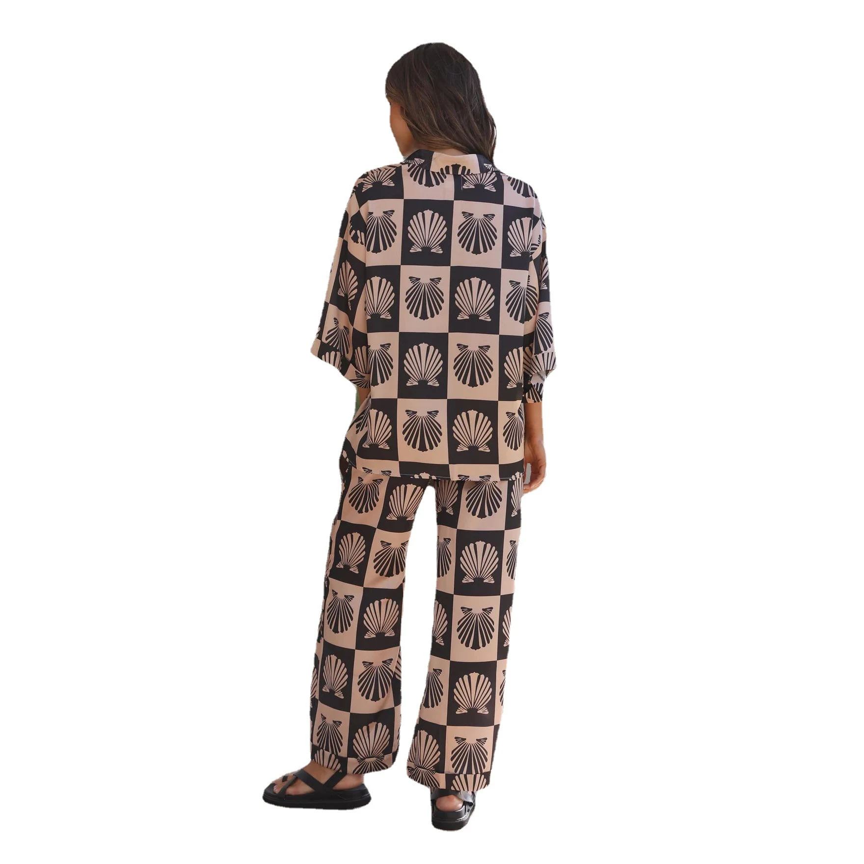 New Casual 34 Sleeve Shirt Outfit Pajamas — photo 2