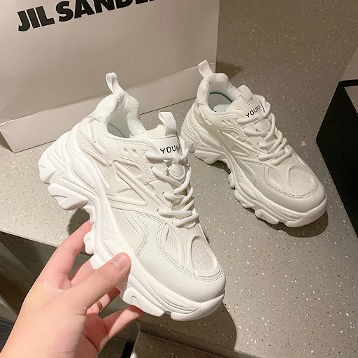 Title 4, Light Platform Round Toe Lace-Up Sneakers, offe...