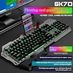 USB Port Luminous Metal Game Mechanical Feeling Keyboard Mouse. Enhance your gaming with this responsive keyboard and mo — photo 1