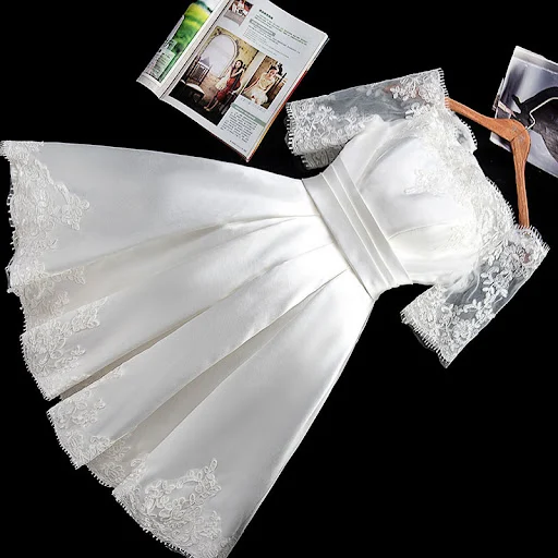 Title 5, Lace Off Shoulder Wedding Dress. Embrace timele...