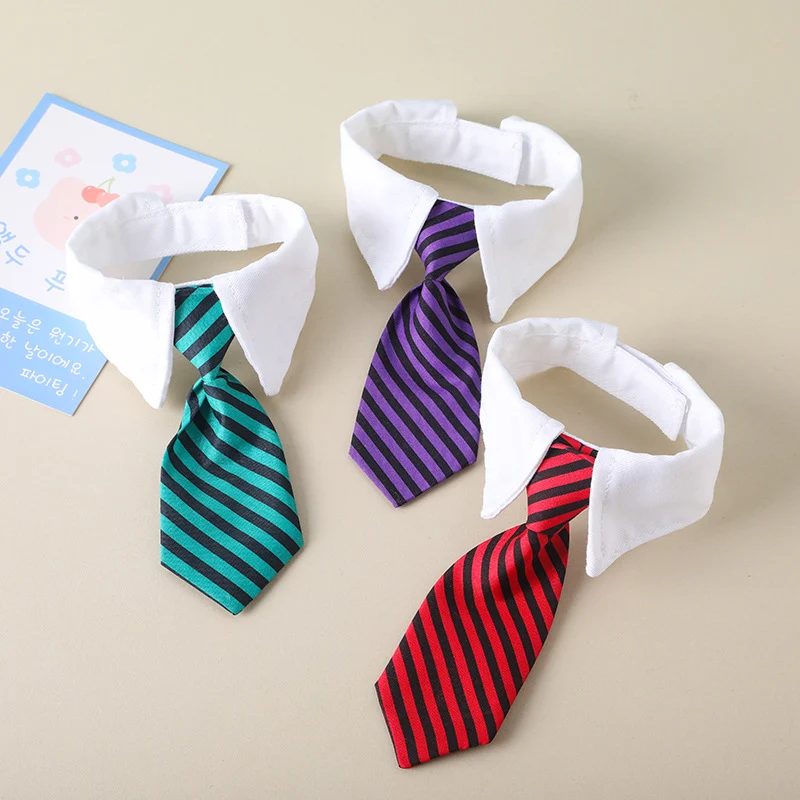 Title 2, 2023 Dog Cat Grooming Cat Striped Bow Tie Anima...