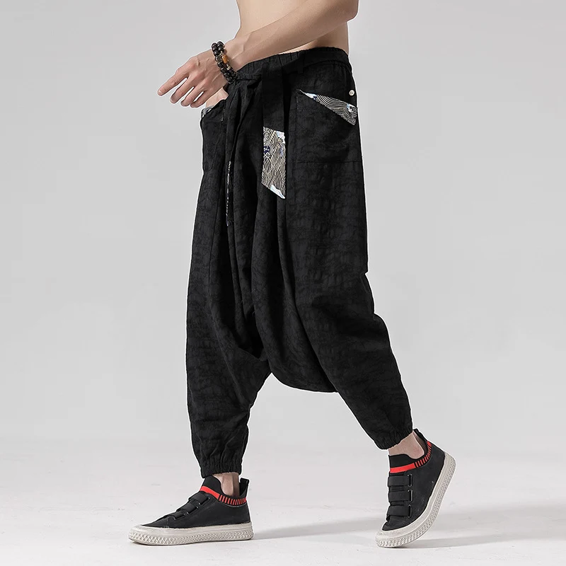 Pantalones bombachos de algodón y lino con cinturón cosido ideales para un estilo cómodo y moderno. Perfectos para el día a día. — foto 2