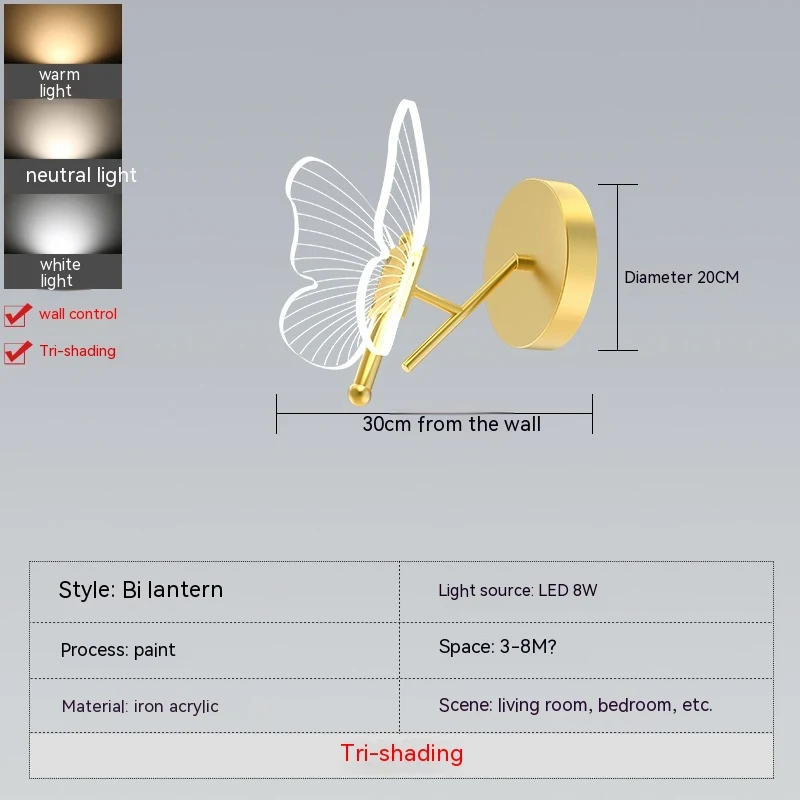 Title 2, Modern Light Luxury Creative Butterfly Decorati...