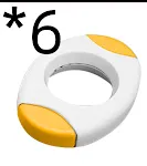 6pcs Yellow