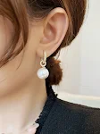 Brincos de pérola femininos de design de nicho trendy de alta qualidade, o toque final perfeito para um visual elegante e sofisticado. — foto 4
