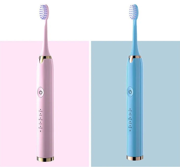 Escova de dentes elétrica recarregável, macia e à prova d'água para uso doméstico. Cuide da sua higiene bucal com praticidade e eficiência. — foto 2