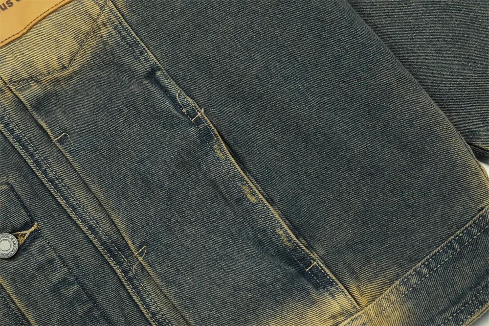 Casaco solto casual lavado vintage com gola virada e efeito desgastado, ideal para um visual despojado e estiloso. — foto 5