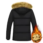 Giacca Uomo in Cotone Imbottita e Foderata in Pile, Calda e Confortevole, Ideale per l'Inverno, Massimo Comfort. — foto 15
