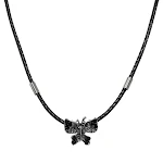 Colar personalizado de borboleta preta feminino, pingente de alta qualidade, joia elegante e presente especial para mulheres. — foto 2