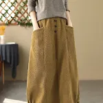 Saia Midi Grossa Feminina Forrada com Fleece Artística Retrô Conforto e Estilo Inverno Design Exclusivo Quentinha e Charmosa — foto 15