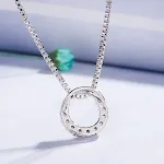 Catena clavicola di clavicle a pendente zircone a diamante rotondo — foto 1